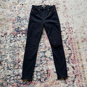 Good American Good Waist Distressed Skinny Jeans size 4/27